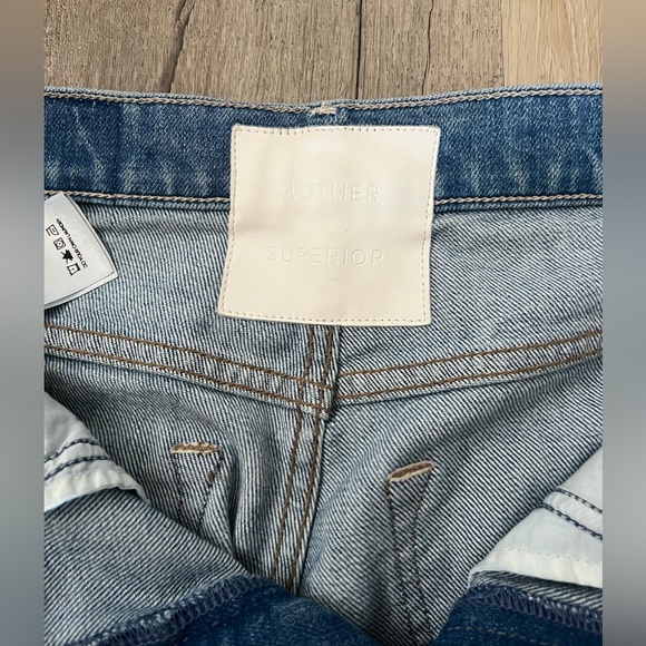 Mother Superior The Insider Ankle Chew Distressed Jeans Size 24 destroyed Bills - Picture 7 of 13